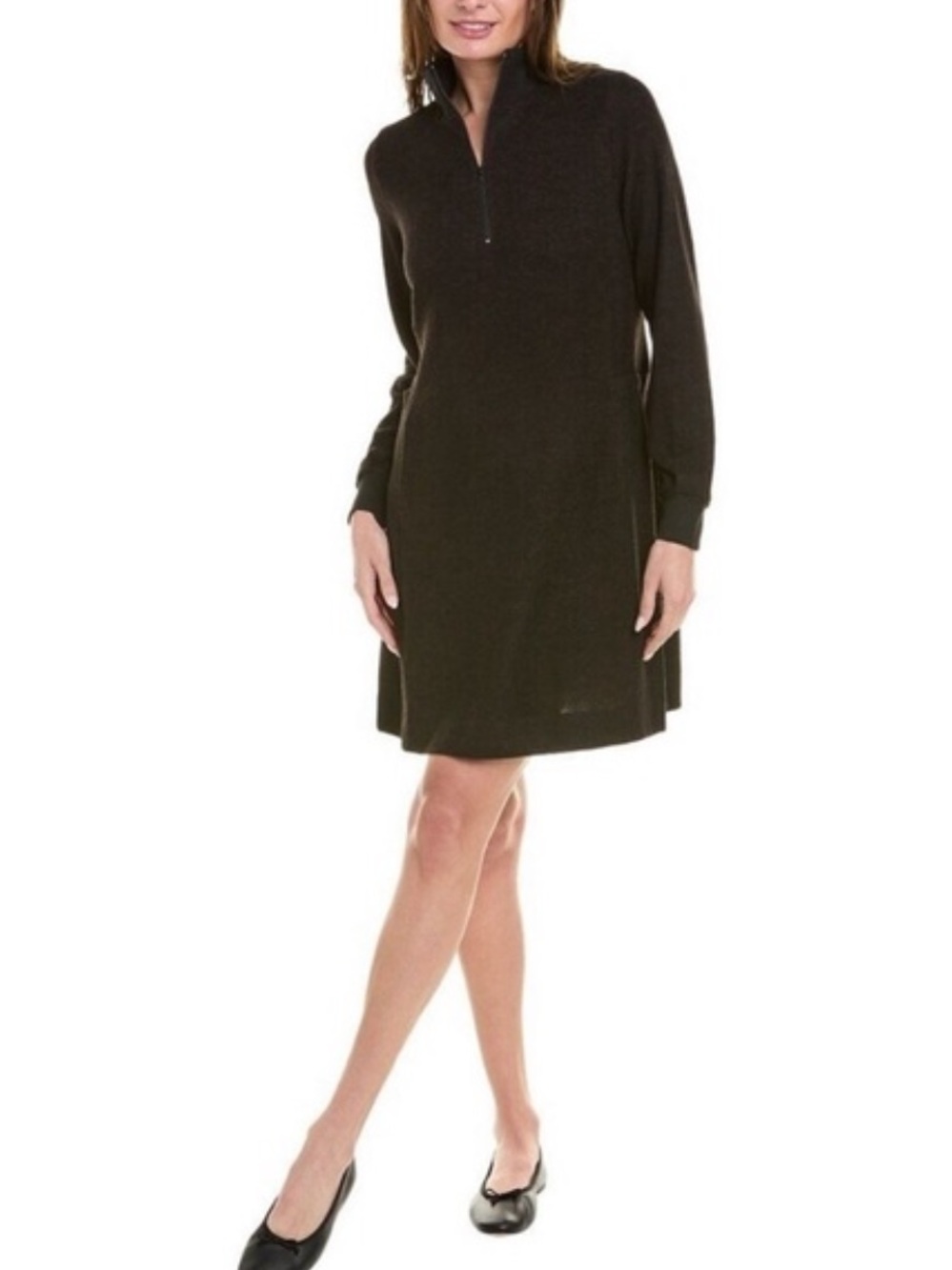 Cabi NWOT Harper Dress Black Reversible Mock Neck Keyhole Fall Dress Size Medium